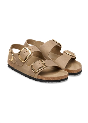 Milano Big Buckle LEOI sandal Tabacco Brown Birkenstock 